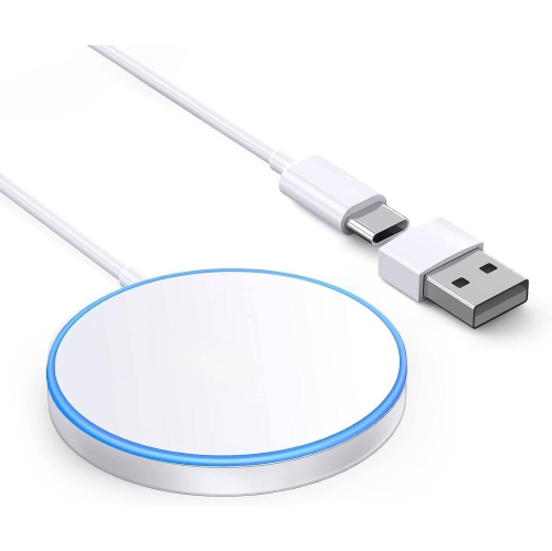 Magnetic Wireless Charger Fast Charger for iPhone 15 Pro Max/15 Pro/15/15 Plus/14/13/12 Series AirPods 3/2/Pro/Pro 2, LED Magnet Charging Pad Charger