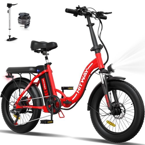 HITWAY BK6M Adult folding Electric bike l 20 inch tires Shimano 7 speed l 750W motor l Speed up to 32 km h Mileage up to 55 kilometers Removable