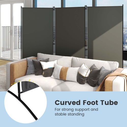 Costway 3-Panel Room Divider Folding Privacy Partition Screen for Office Room