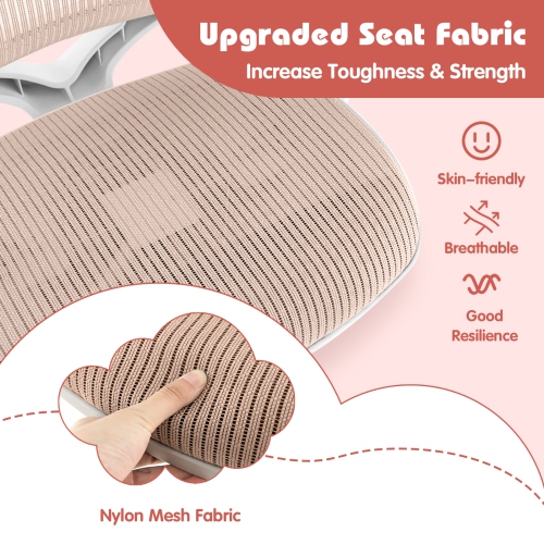 Fauteuil de bureau pivotant en filet pour enfants de Costway avec hauteur réglable