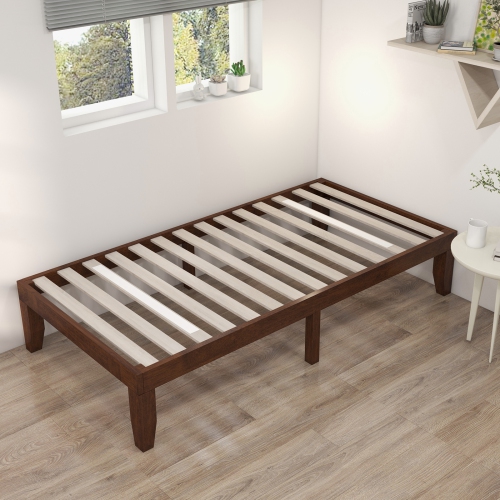 Matelas plateforme en bois à lattes de bois pour lit simple de 14 po de Costway