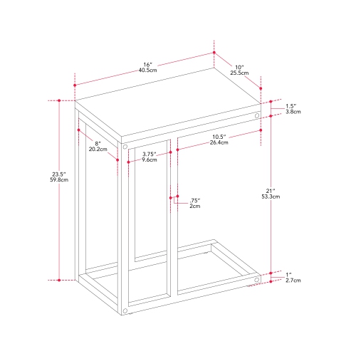 Amber & Emily Dallas Narrow Side / Accent Table