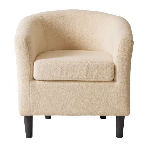 Amber et Emily Sophia Boucle Barrel Chair