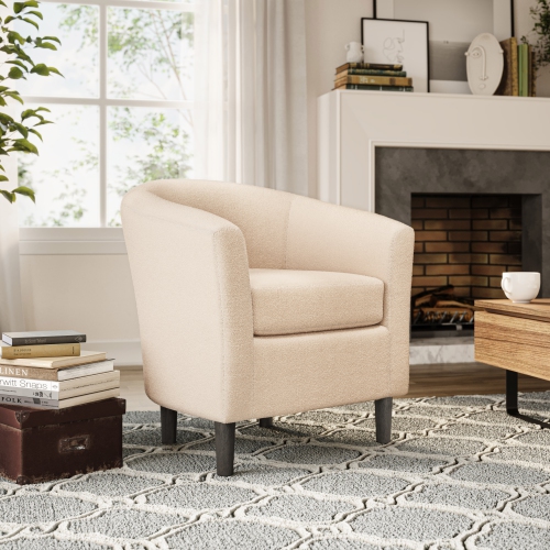 Amber & Emily Sophia Boucle Barrel Chair