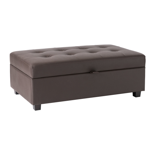 Amber & Emily Owen Vegan Leather Storage Ottoman