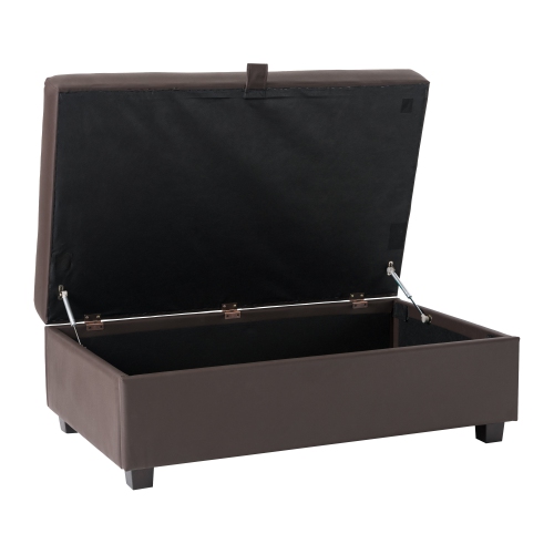 Amber & Emily Owen Vegan Leather Storage Ottoman