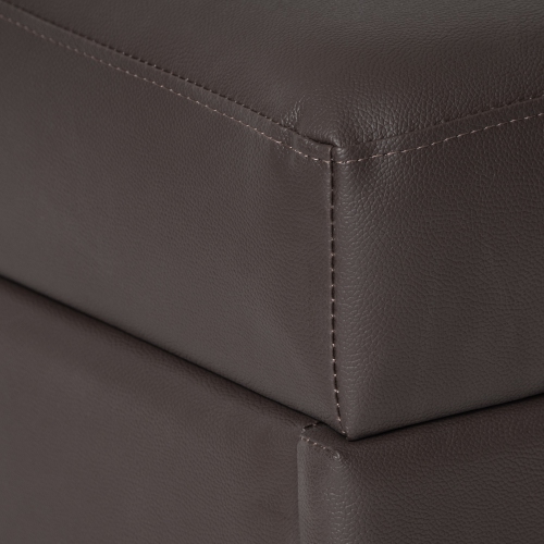 Amber & Emily Owen Vegan Leather Storage Ottoman