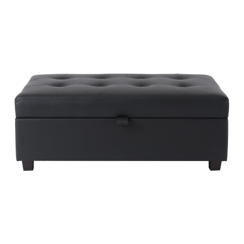 Amber & Emily Owen Vegan Leather Storage Ottoman