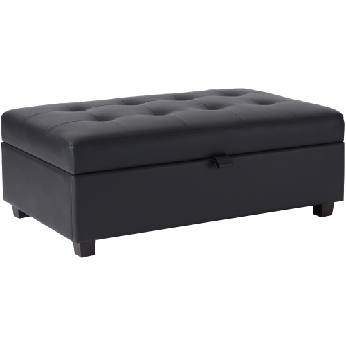 Amber & Emily Owen Vegan Leather Storage Ottoman