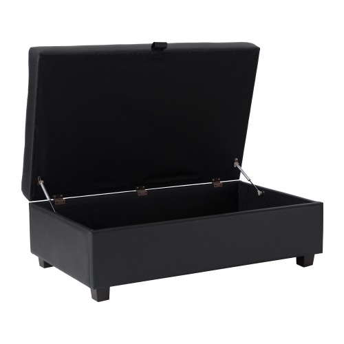 Amber & Emily Owen Vegan Leather Storage Ottoman