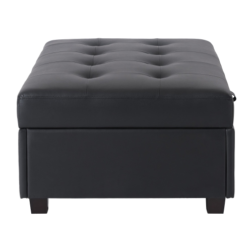 Amber & Emily Owen Vegan Leather Storage Ottoman