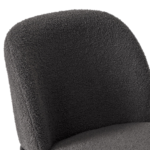 Amber & Emily Avery Boucle Curved Back Modern Counter Height Bar Stool