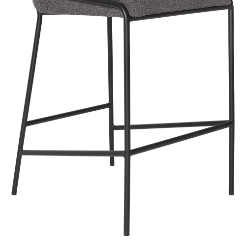 Amber & Emily Avery Boucle Curved Back Modern Counter Height Bar Stool