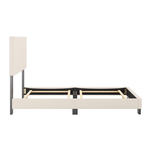 Amber & Emily Luna Boucle Uphostered Off White Single Bed