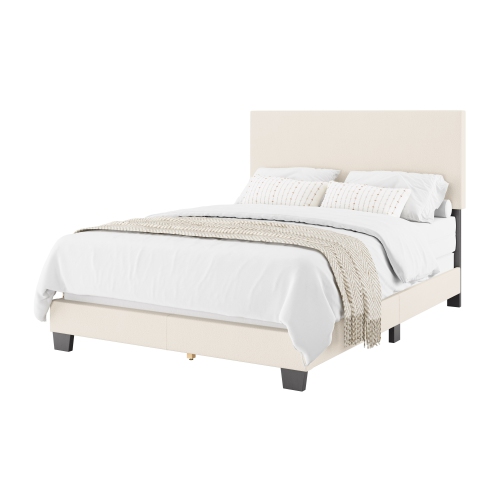 Amber & Emily Luna Boucle Uphostered Off White Double Bed