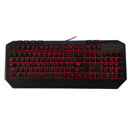 Clavier de jeu USB rétroéclairé rouge avec fil V2 d'ASUS - remis à neuf (bon état)