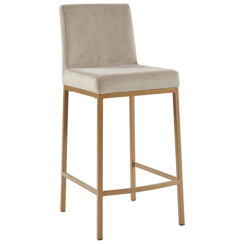 Diego Contemporary Counter Height Barstool - Set of 2 - Beige
