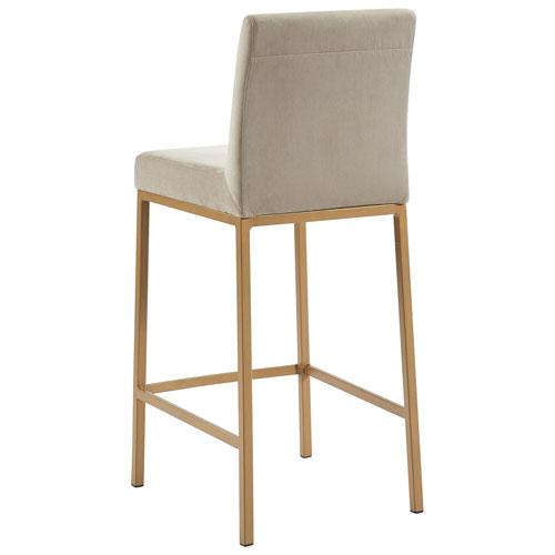Diego Contemporary Counter Height Barstool - Set of 2 - Beige