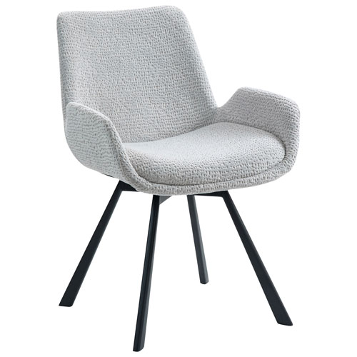 Signy Modern Fabric Dining Chair - Set of 2 - Light Grey