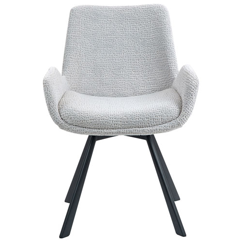 Signy Modern Fabric Dining Chair - Set of 2 - Light Grey