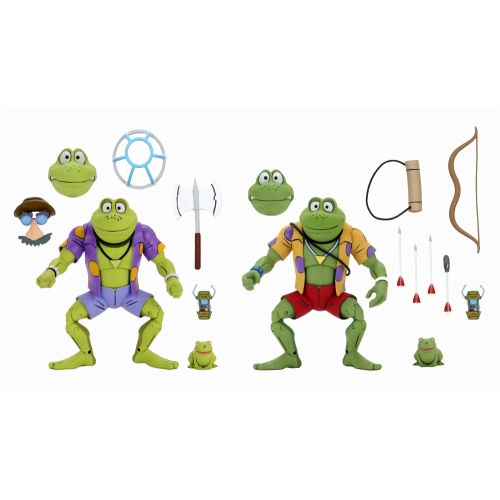 Teenage Mutant Ninja Turtles 1980 Cartoon 7 Inch Action Figure Ultimate Series - Genghis and Rasputin The Frogs