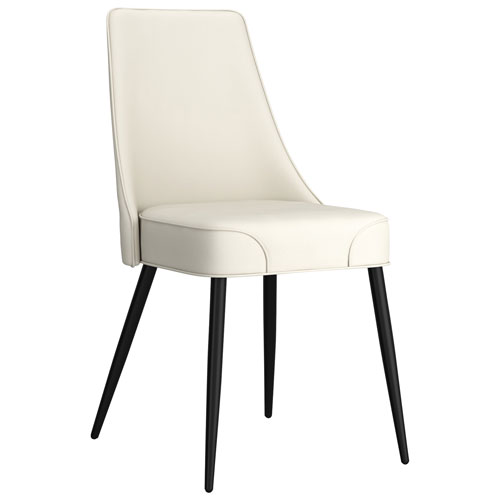 Koda Modern Faux Leather Dining Chair - Set of 2 - Beige