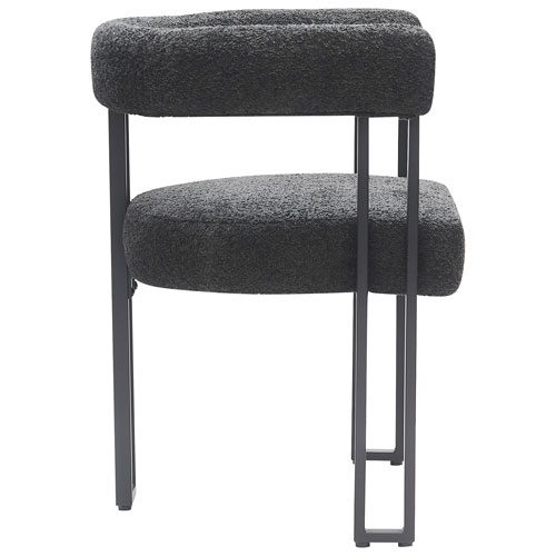 Scarlet Contemporary Fabric Dining Chair - Set of 2 - Charcoal