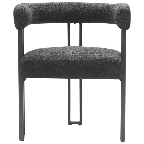 Scarlet Contemporary Fabric Dining Chair - Set of 2 - Charcoal