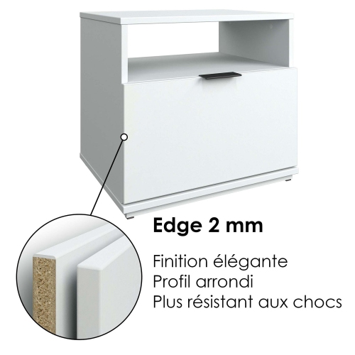 SUA-V - Ashton Thermally Fused Laminate Nightstand, White