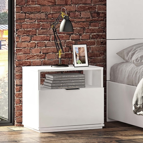 SUA-V - Ashton Thermally Fused Laminate Nightstand, White