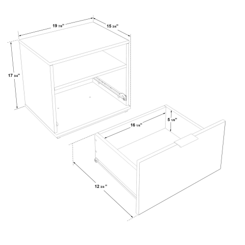 SUA-V - Ashton Thermally Fused Laminate Nightstand, Tuxedo