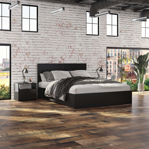 SUA-V - Ashton Thermally Fused Laminate Nightstand, Black