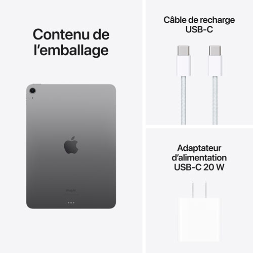 iPad Air 11 po 128 Go avec Wi-Fi d'Apple - Gris cosmique
