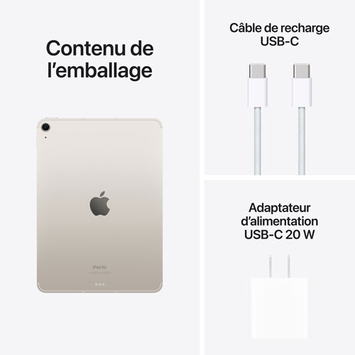 Apple iPad Air 11" 256GB with Wi-Fi & 5G (6th Generation) - Starlight