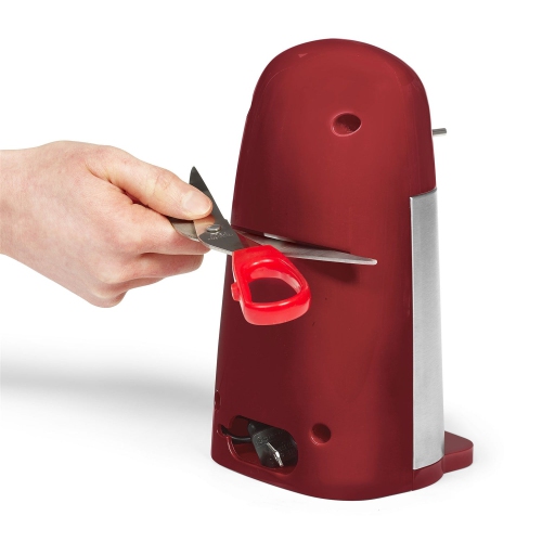 Starfrit - Electric Can Opener with Bottle Opener and Knife Sharpener, Red