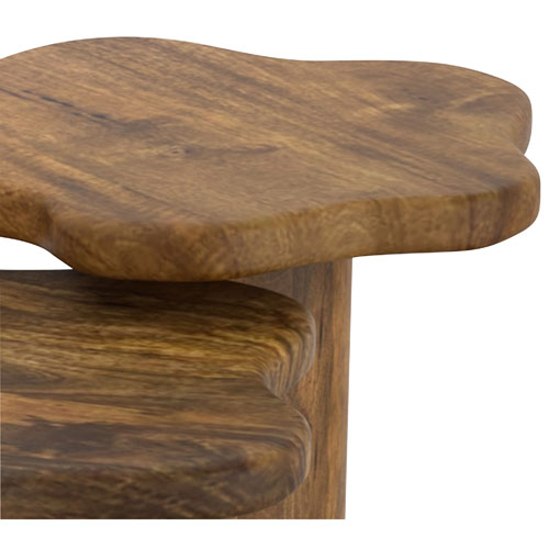 Mayal Small Contemporary Coffee Table - Walnut