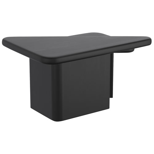 Draco 2-Piece Contemporary Triangular Table Set - Black