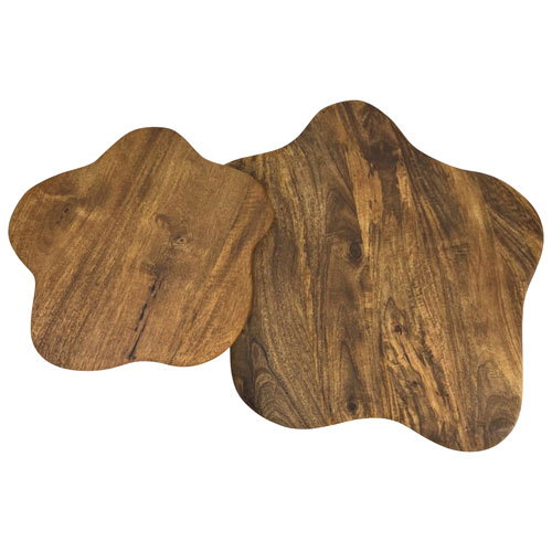 Mayal 2-Piece Contemporary Table Set - Walnut