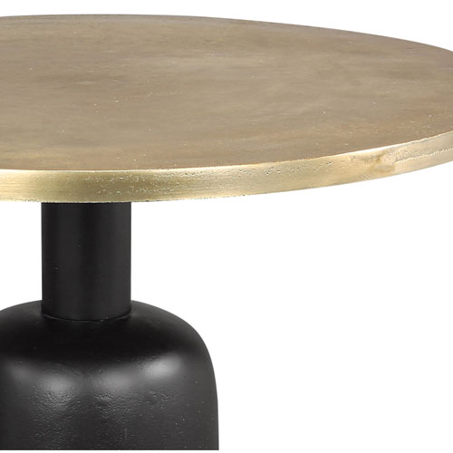 Adira 2-Piece Contemporary Round Table Set - Antique Gold/Black