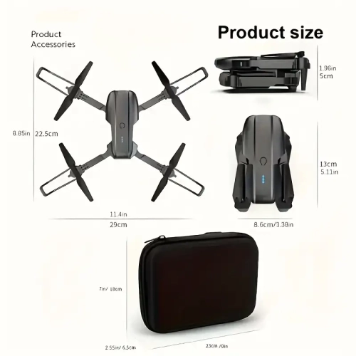 Le drone E99 : Deux caméras, trois piles, contrôle par application mobile - jouets volants d'intérieur, parfaits pour Halloween/Noël/cadeaux du