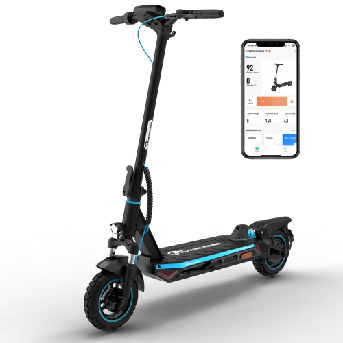 EVERCROSS A1 Portable Electric Scooter With Dual Shocks | 50Km Range | 45 km/h Top Speed |800 W Motor | 10" Burst Proof tires E-Scooter for Adult