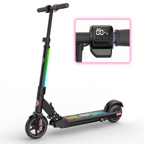 EVERCROSS  Ev06C Foldable Electric Scooter, for Kids 6-12 Years Old, Up to 15/kmh And 8Km Range, Led Display, Colorful Led Lights, Lightweight Kids Good e-scooter for young kids