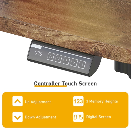 All-in-One Ergonomic Sit Standing Desk with Table Top, 43 x 24 inch Height Adjustable Electric Computer Sit Stand Desk Home Office Table(Whole-Piece