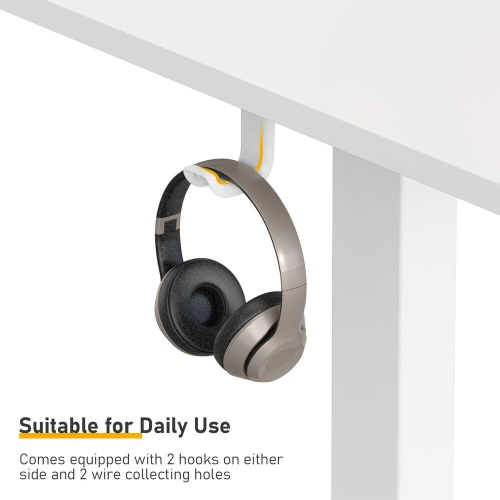 Height Adjustable Sit Stand Desk , 43" X 24" Electric Standing Desk Computer Desk with Hanging Hooks and Cable Management(Whole-Piece Desktop, 154lbs