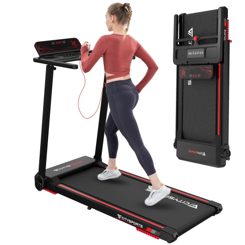 CITYSPORTS  Wp9 2-In-1 Folding Portable Treadmill/walking Mat. With Bluetooth/app for Home Office Cardio