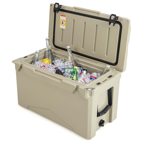 Costway 50 QT Rotomolded Cooler Portable Ice Chest Ice Retention for 5-7 Days