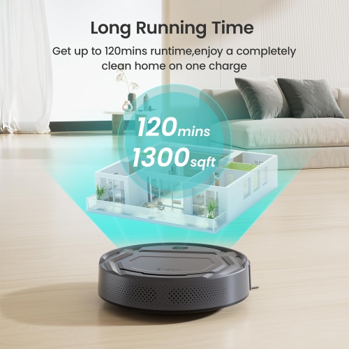 Lefant Robot Vacuums, 2200Pa Strong Suction, 120 Min Runtime, Self-Charging Robotic Vacuum, Slim, Quiet, WiFi/App/Alexa, 6 Cleaning Modes Ideal for