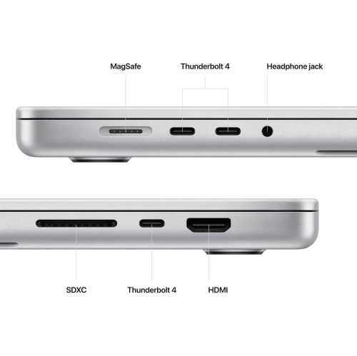 Apple MacBook Pro 16" (2023) - Silver (Apple M2 Pro / 1TB SSD / 16GB RAM) - English by APPLE - Refurbished condition - Image 4