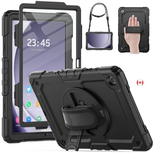 Image 1 de 8.. Étui antichoc Galaxy Tab A9 plus/A9+ de Samsung avec protecteur d'écran - Étui 11&nbsp;po pour tablette, noir