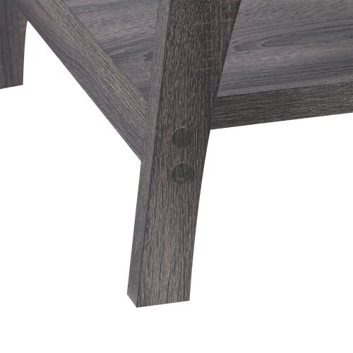 CorLiving LHW-720-E Hollywood DarkGrey Side Table with Lower Shelf